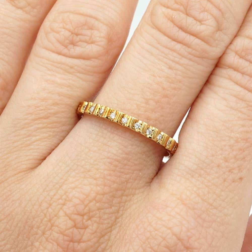 Natural White brilliant Gold Ring CarbonDrop